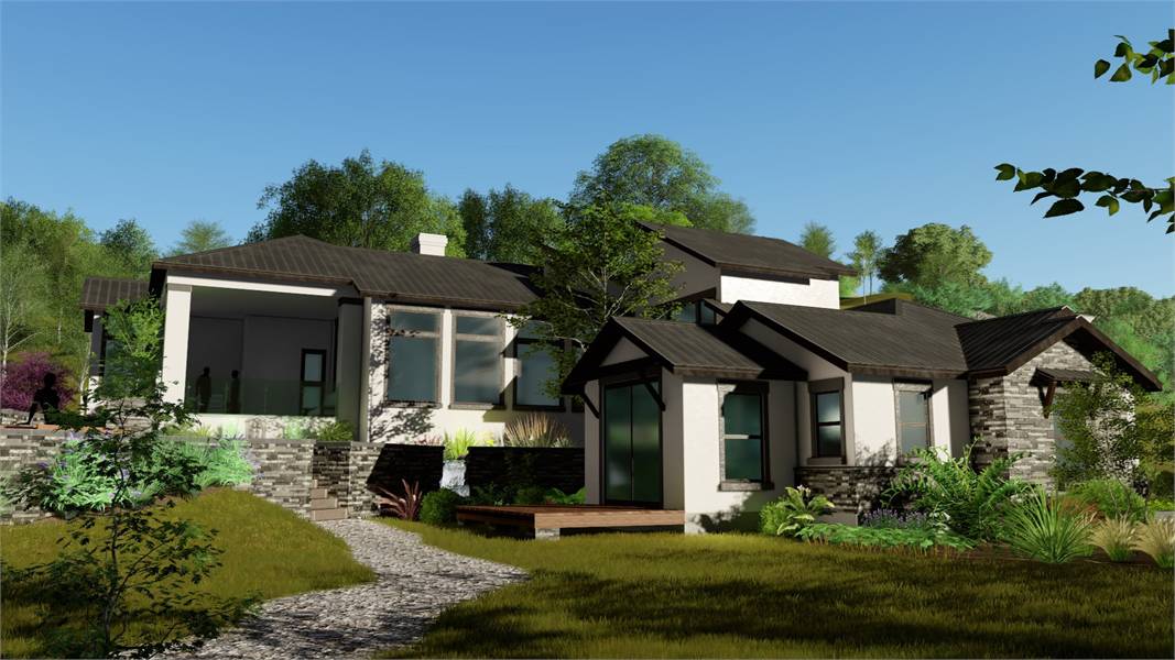 Left Side View of this 3-Bedroom, 3010 Sq Ft Plan - 209-1007