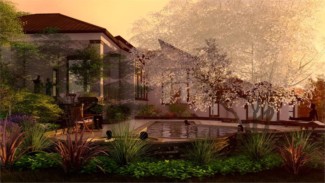 Pool of this 3-Bedroom, 3010 Sq Ft Plan - 209-1007