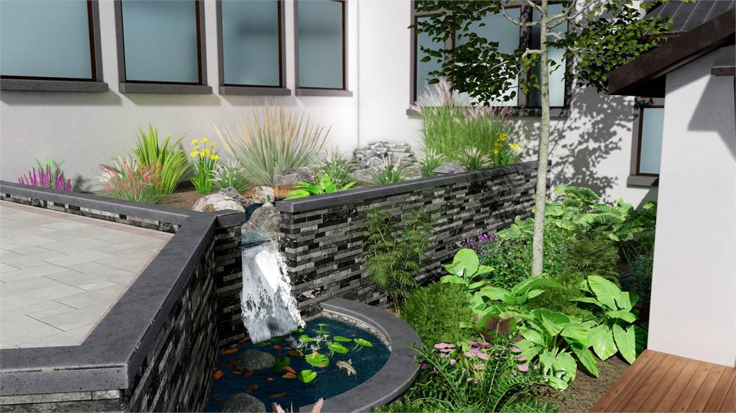 Landscaping: Garden of this 3-Bedroom, 3010 Sq Ft Plan - 209-1007