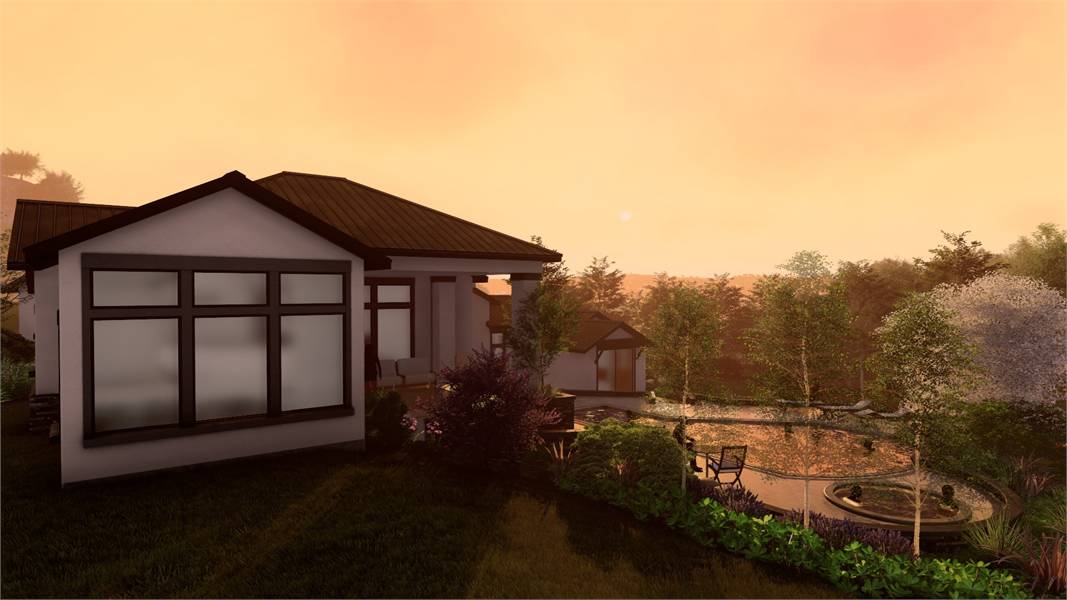 Rear View of this 3-Bedroom, 3010 Sq Ft Plan - 209-1007