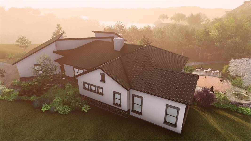 Rear View of this 3-Bedroom, 3010 Sq Ft Plan - 209-1007