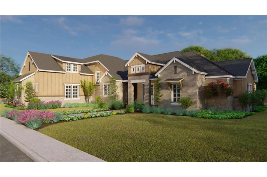 Right Side View of this 4-Bedroom, 3220 Sq Ft Plan - 209-1008