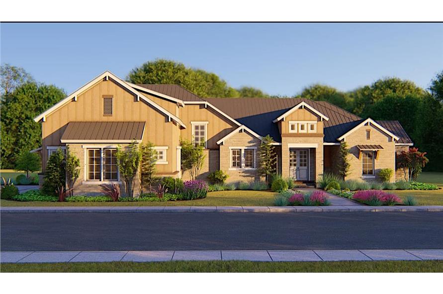 Luxury Country style house (ThePlanCollection: Plan #209-1008)