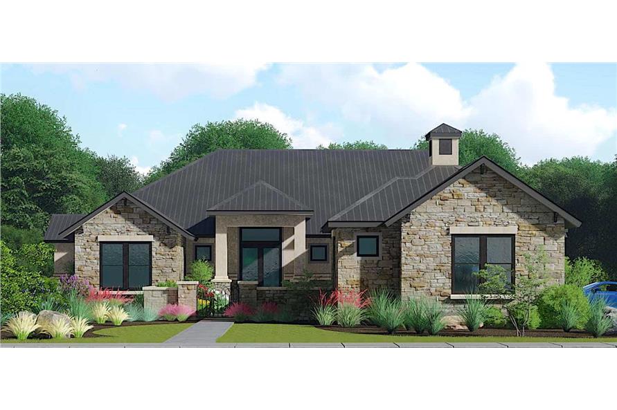 Front View of this 3-Bedroom, 3348 Sq Ft Plan - 209-1010