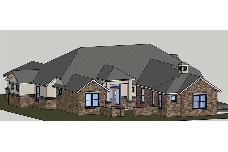 Left Side View of this 3-Bedroom, 3348 Sq Ft Plan - 209-1010