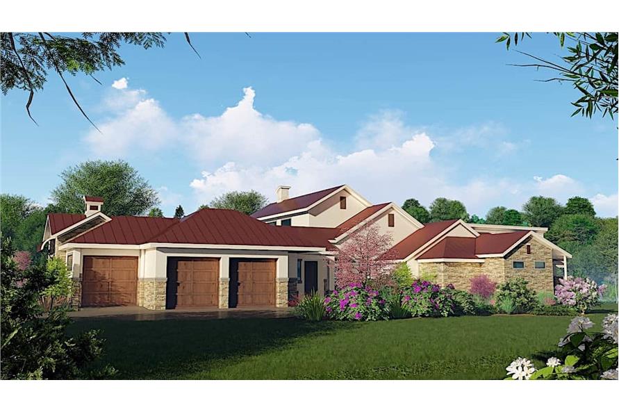 Right Side View of this 4-Bedroom, 3493 Sq Ft Plan - 209-1011