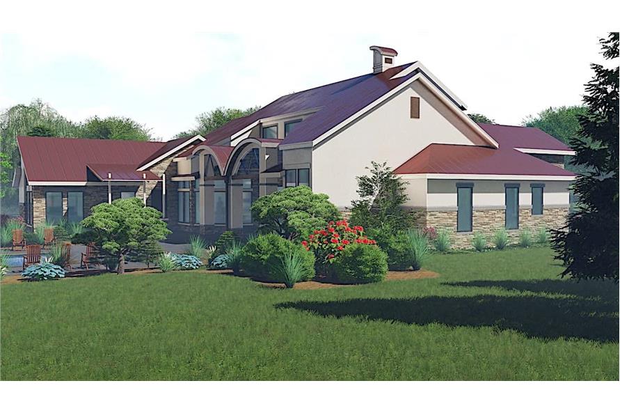 Left Side View of this 4-Bedroom, 3493 Sq Ft Plan - 209-1011
