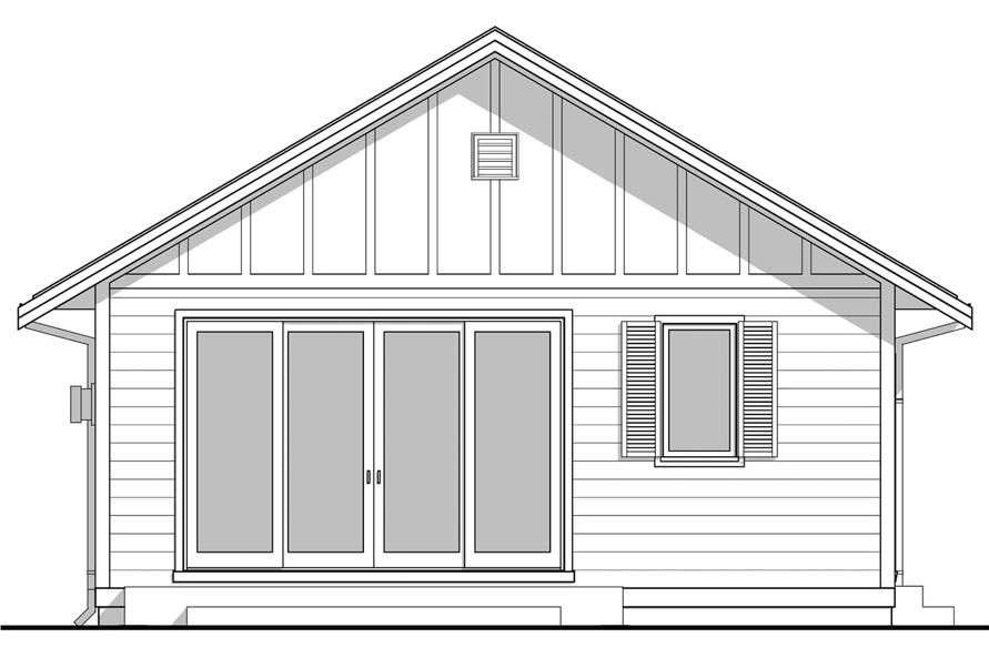 Home Plan Front Elevation of this 3-Bedroom,967 Sq Ft Plan -211-1001