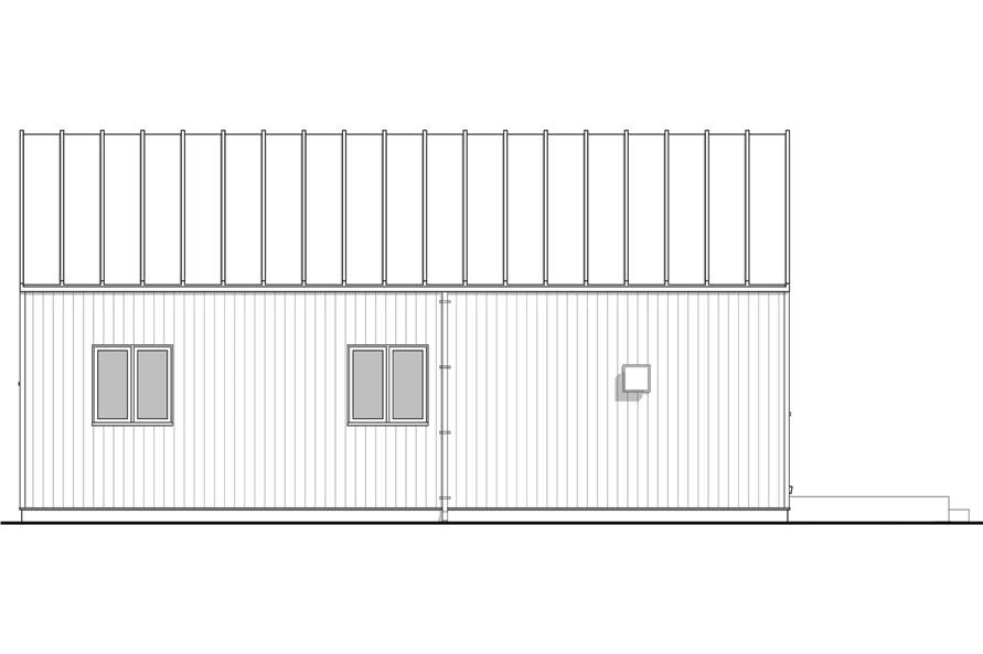 Home Plan Left Elevation of this 3-Bedroom,967 Sq Ft Plan -211-1002