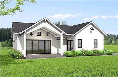 2-Bedroom, 1043 Sq Ft Ranch House - Plan #211-1003 - Front Exterior