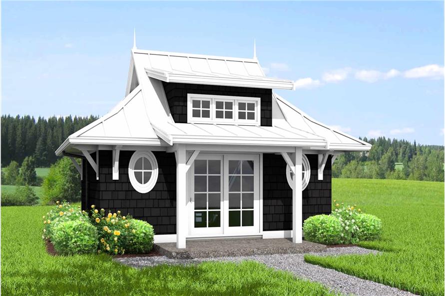 Front elevation of Cottage home (ThePlanCollection: House Plan #211-1012)