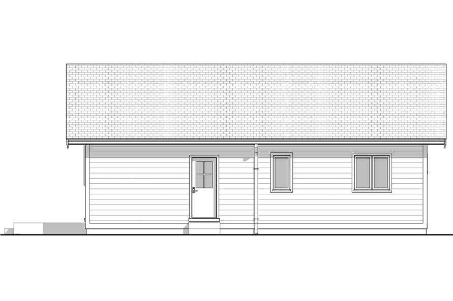 Home Plan Right Elevation of this 3-Bedroom,900 Sq Ft Plan -211-1014