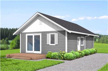 3-Bedroom, 900 Sq Ft Small House Plans - 211-1015 - Front Exterior