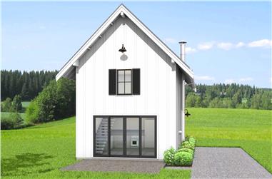 2-Bedroom, 893 Sq Ft Farmhouse Home Plan - 211-1026 - Main Exterior