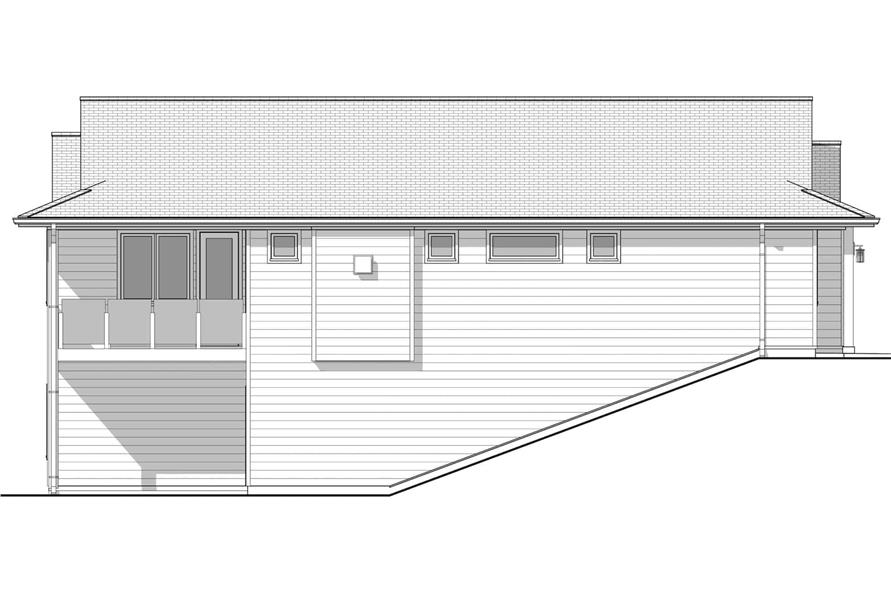 Home Plan Left Elevation of this 4-Bedroom,1286 Sq Ft Plan -211-1029