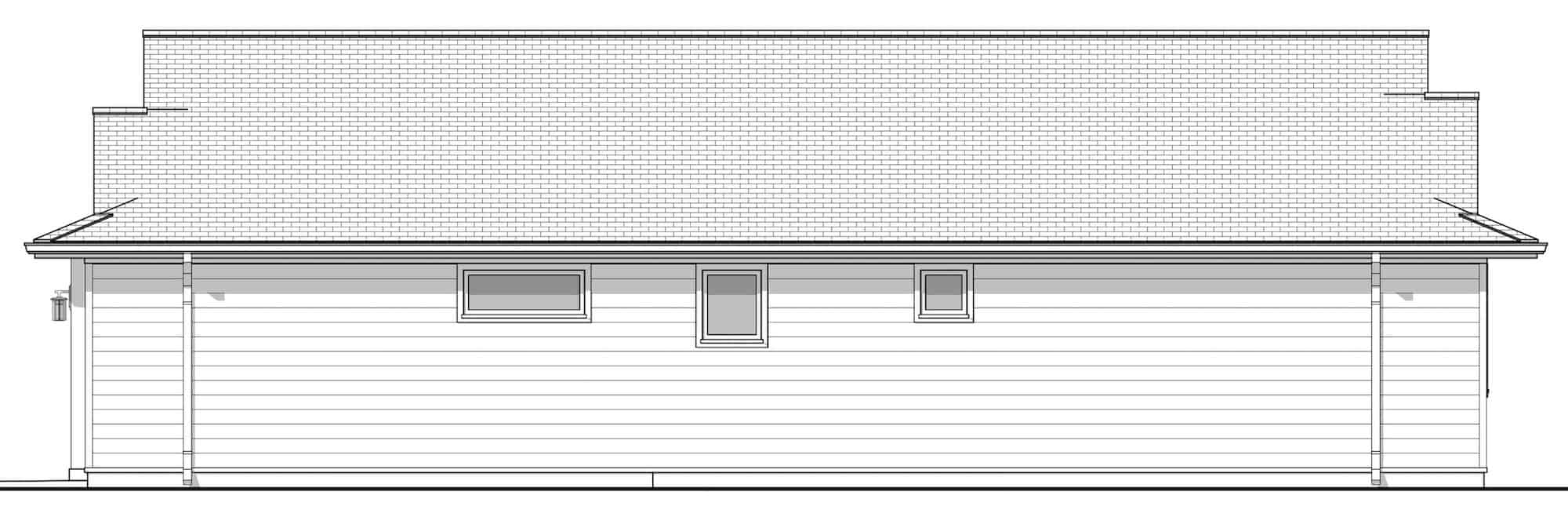 Home Plan Right Elevation of this 4-Bedroom,1286 Sq Ft Plan -211-1029