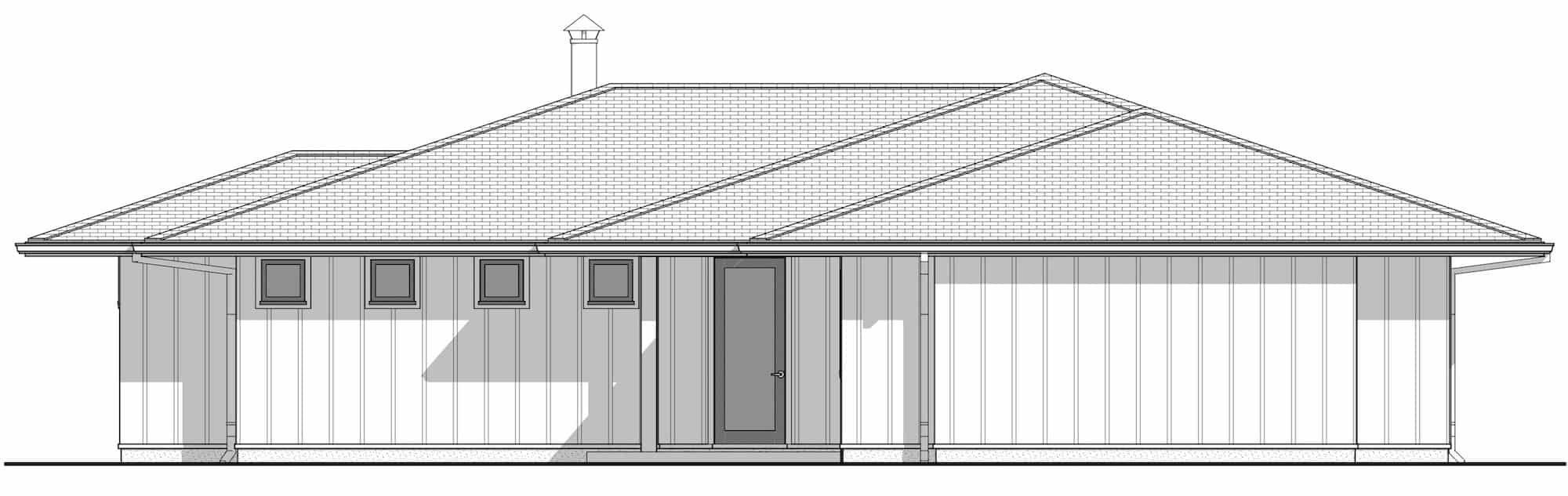 Home Plan Front Elevation of this 1-Bedroom,1537 Sq Ft Plan -211-1036