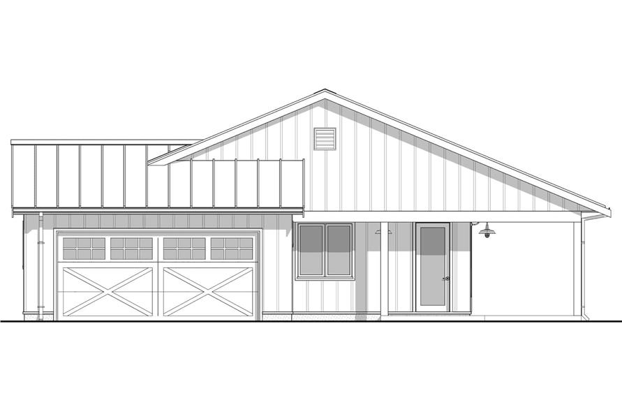 Home Plan Front Elevation of this 2-Bedroom,1543 Sq Ft Plan -211-1038