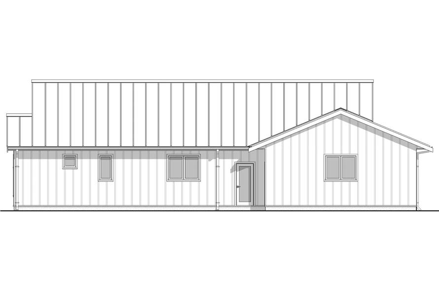 Home Plan Left Elevation of this 2-Bedroom,1543 Sq Ft Plan -211-1038
