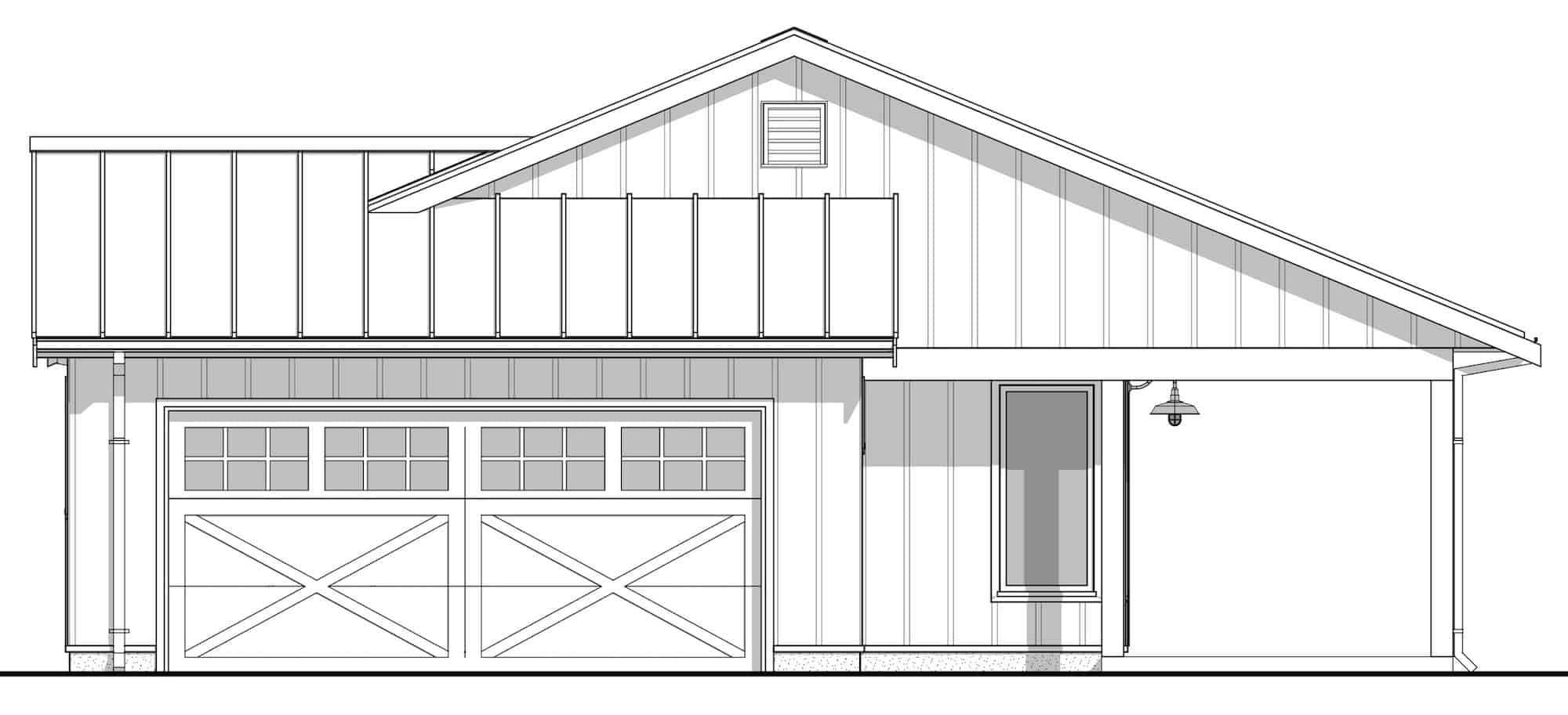Home Plan Front Elevation of this 2-Bedroom,1339 Sq Ft Plan -211-1039