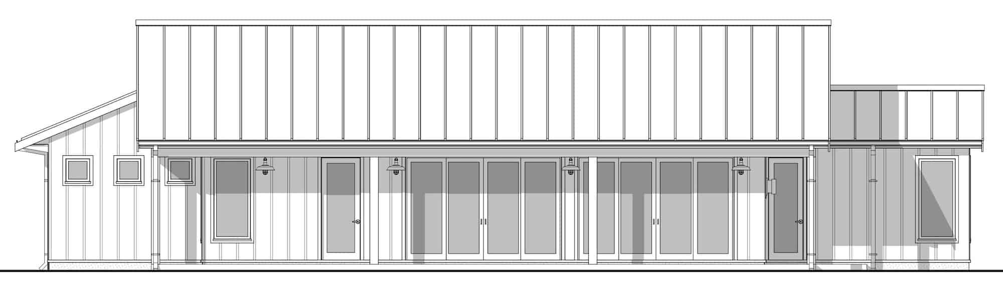 Home Plan Right Elevation of this 2-Bedroom,1339 Sq Ft Plan -211-1039