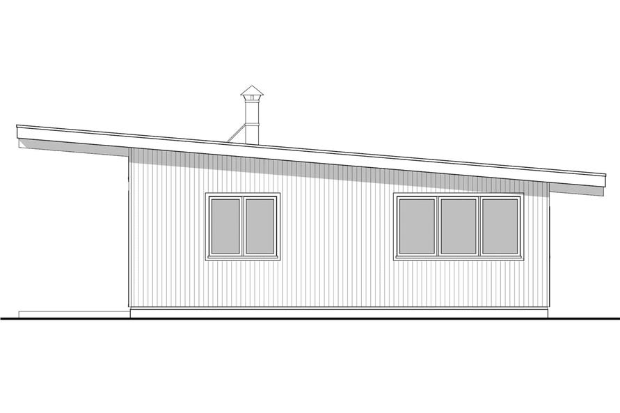 Home Plan Right Elevation of this 3-Bedroom,1260 Sq Ft Plan -211-1042