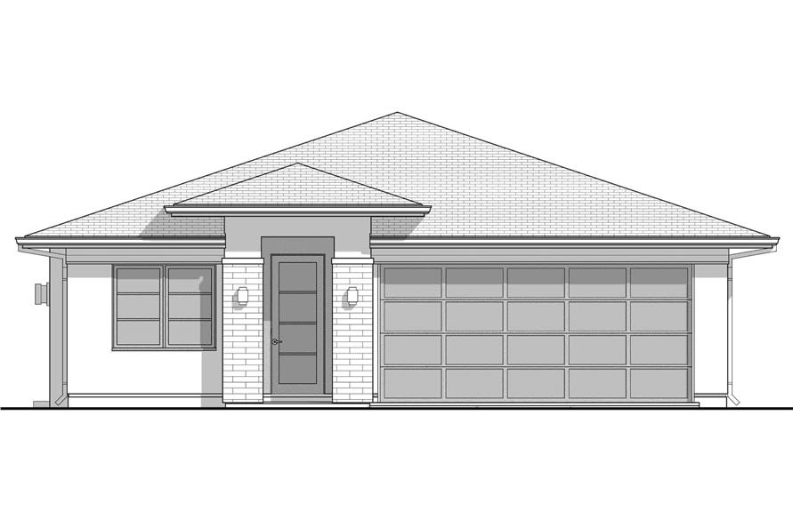 Home Plan Front Elevation of this 3-Bedroom,1575 Sq Ft Plan -211-1044