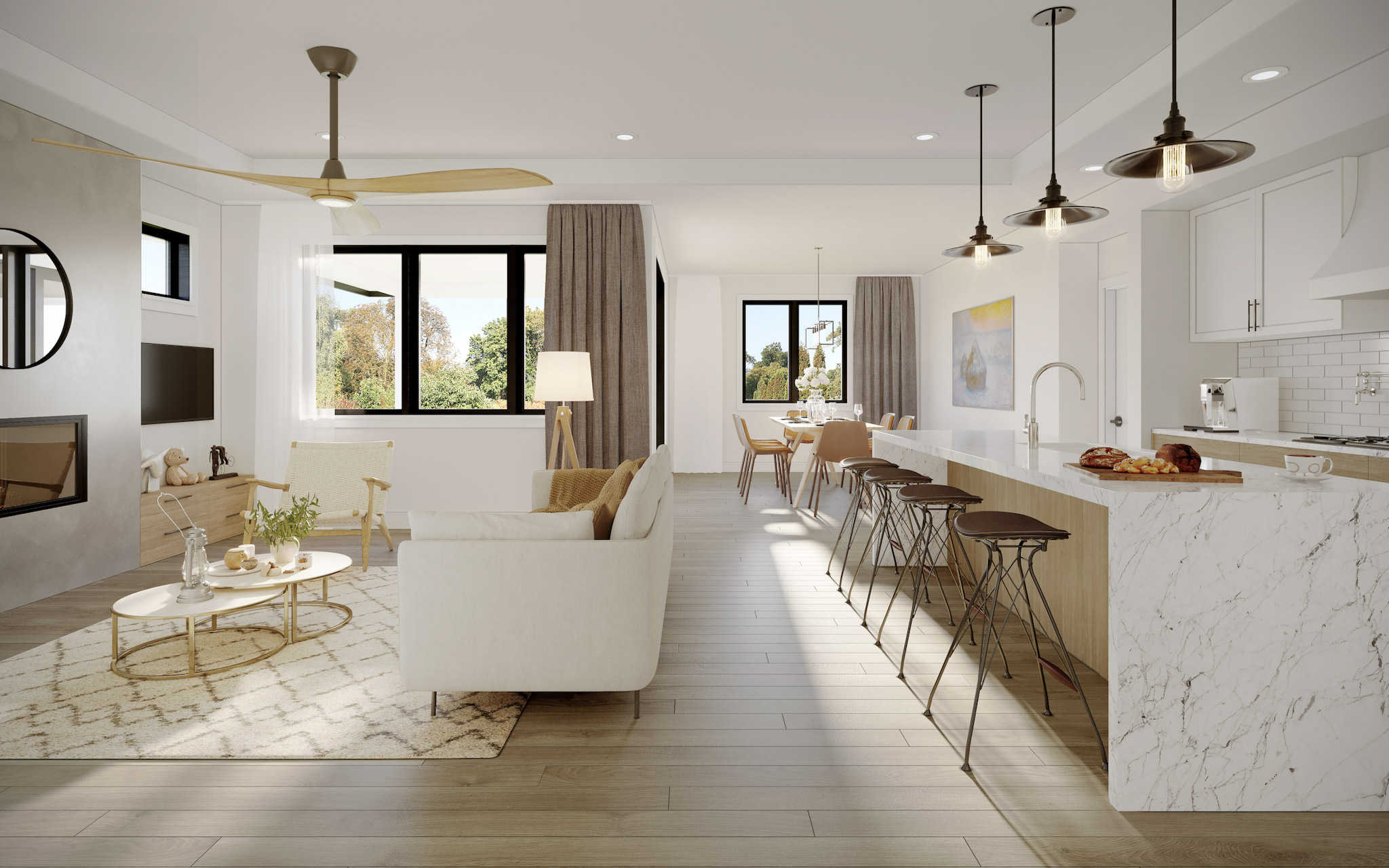 Living Room of this 3-Bedroom,1575 Sq Ft Plan -211-1044