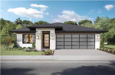 3-Bedroom, 1575 Sq Ft Contemporary Home Plan - 211-1044 - Main Exterior