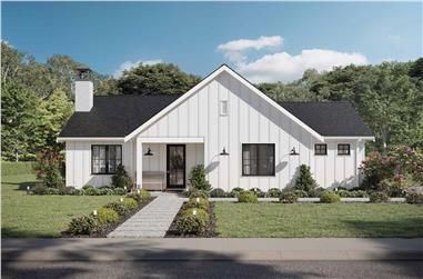 2-Bedroom, 1300 Sq Ft Contemporary Home Plan - 211-1046 - Main Exterior