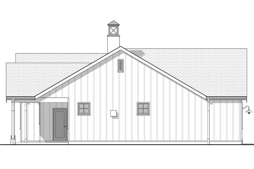 Home Plan Left Elevation of this 2-Bedroom,1500 Sq Ft Plan -211-1048