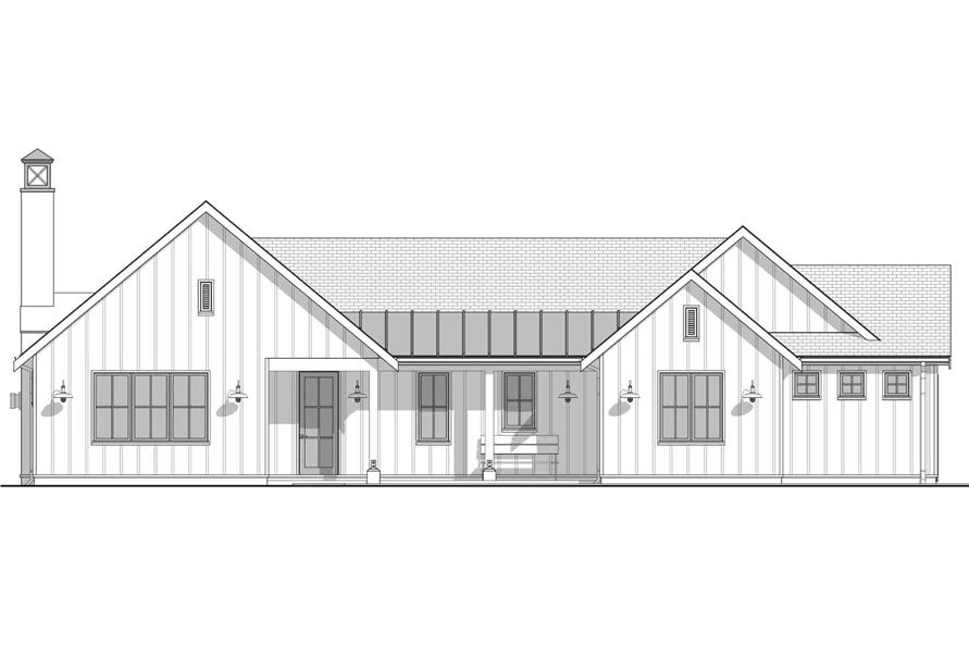 211-1049: Home Plan Front Elevation