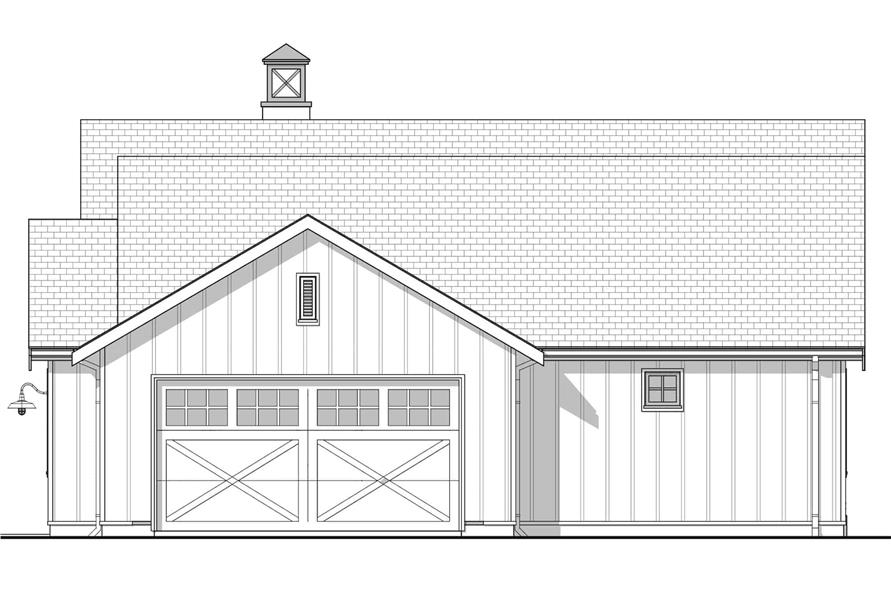 Home Plan Right Elevation of this 2-Bedroom,1600 Sq Ft Plan -211-1049