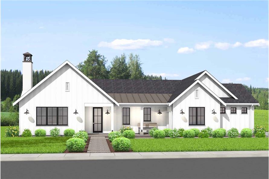 Front View of this 2-Bedroom,1600 Sq Ft Plan -211-1049