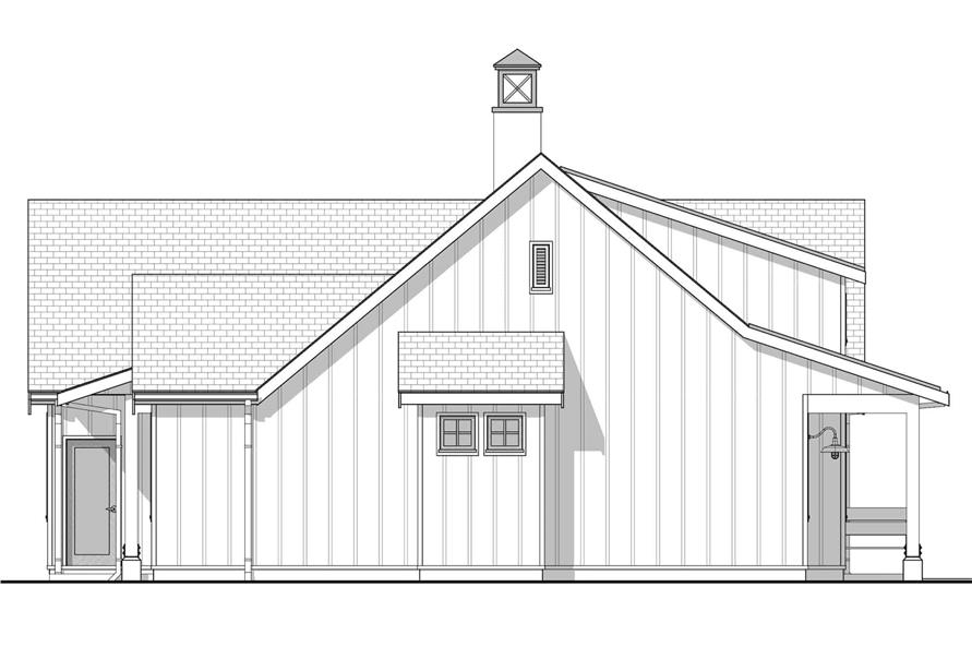 Home Plan Left Elevation of this 3-Bedroom,1700 Sq Ft Plan -211-1050