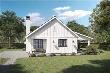 3-Bedroom, 1233 Sq Ft Cottage Home Plan - 211-1051 - Main Exterior