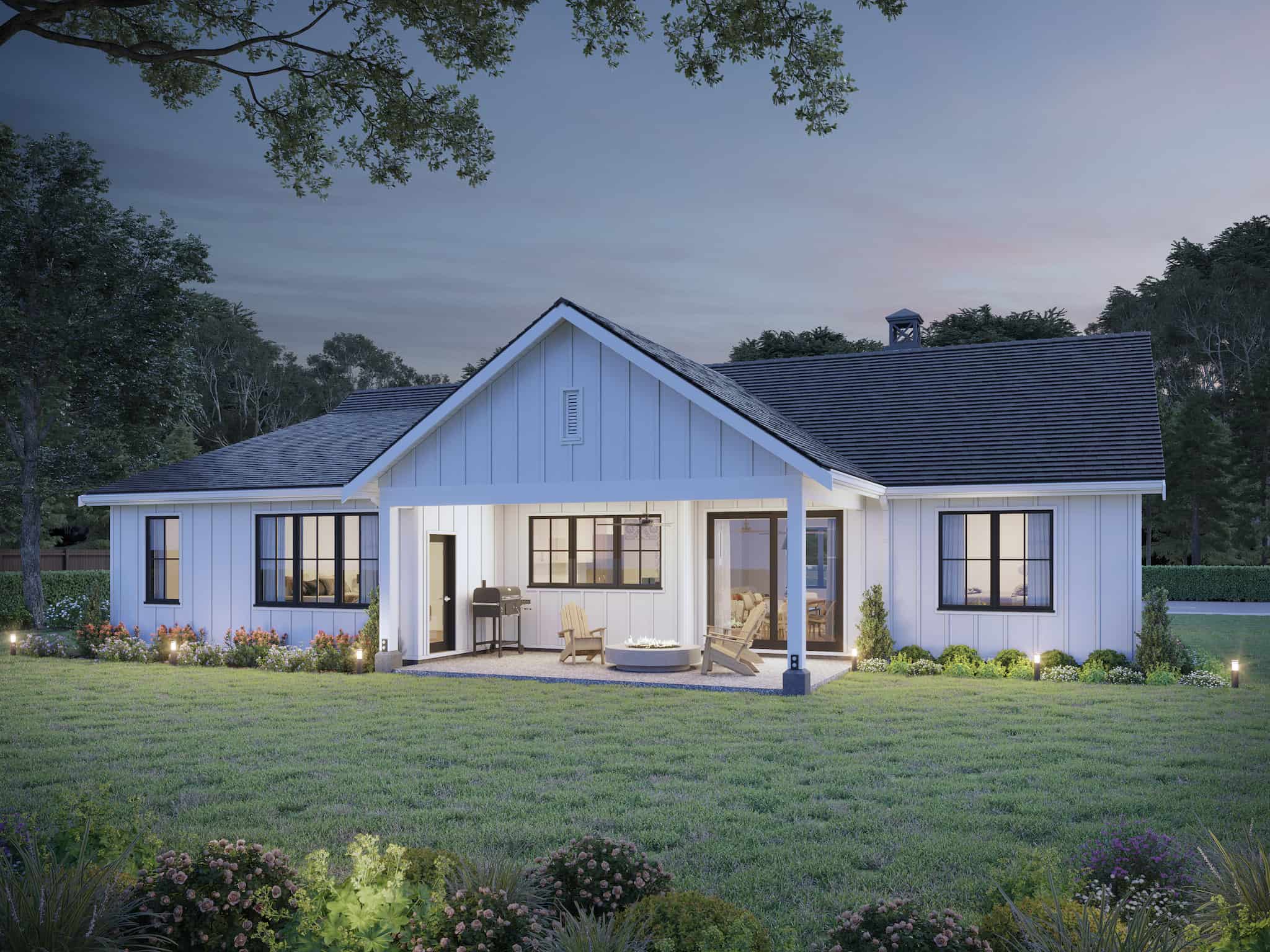 Home at Night of this 3-Bedroom,1626 Sq Ft Plan -211-1053