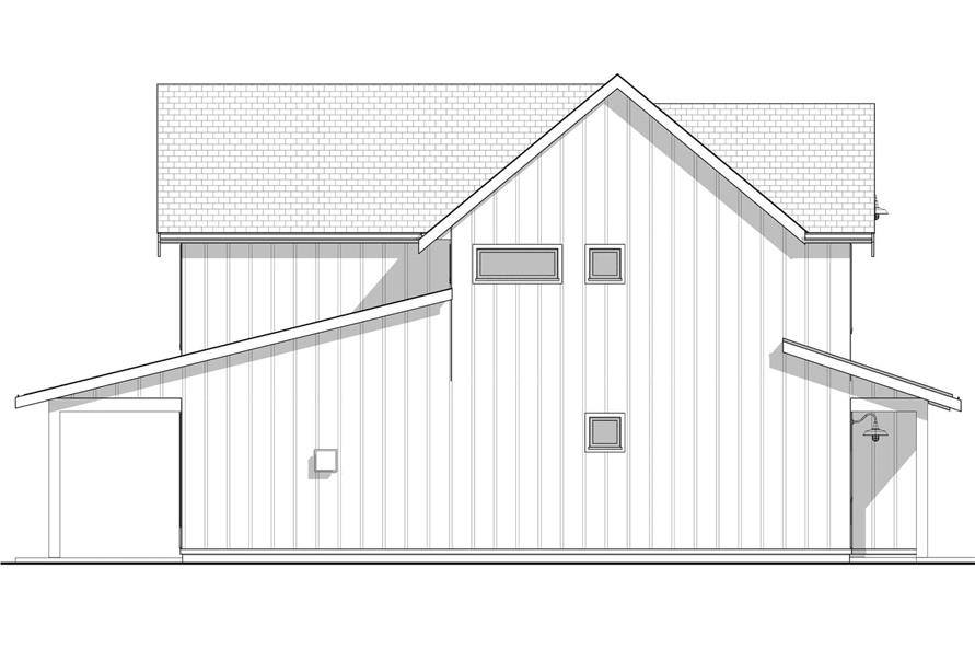 Home Plan Left Elevation of this 4-Bedroom,2421 Sq Ft Plan -211-1055