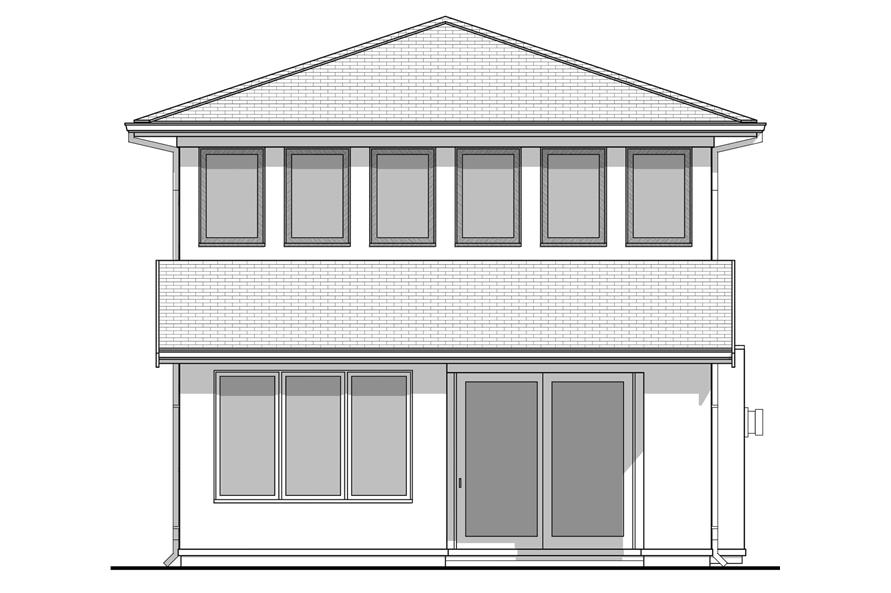 Home Plan Rear Elevation of this 3-Bedroom,1938 Sq Ft Plan -211-1059