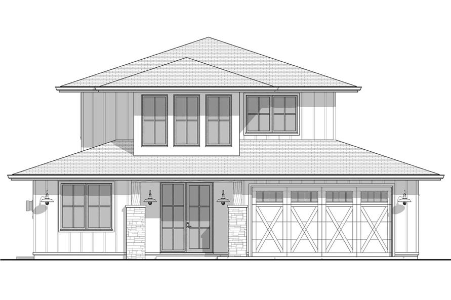 211-1060: Home Plan Front Elevation