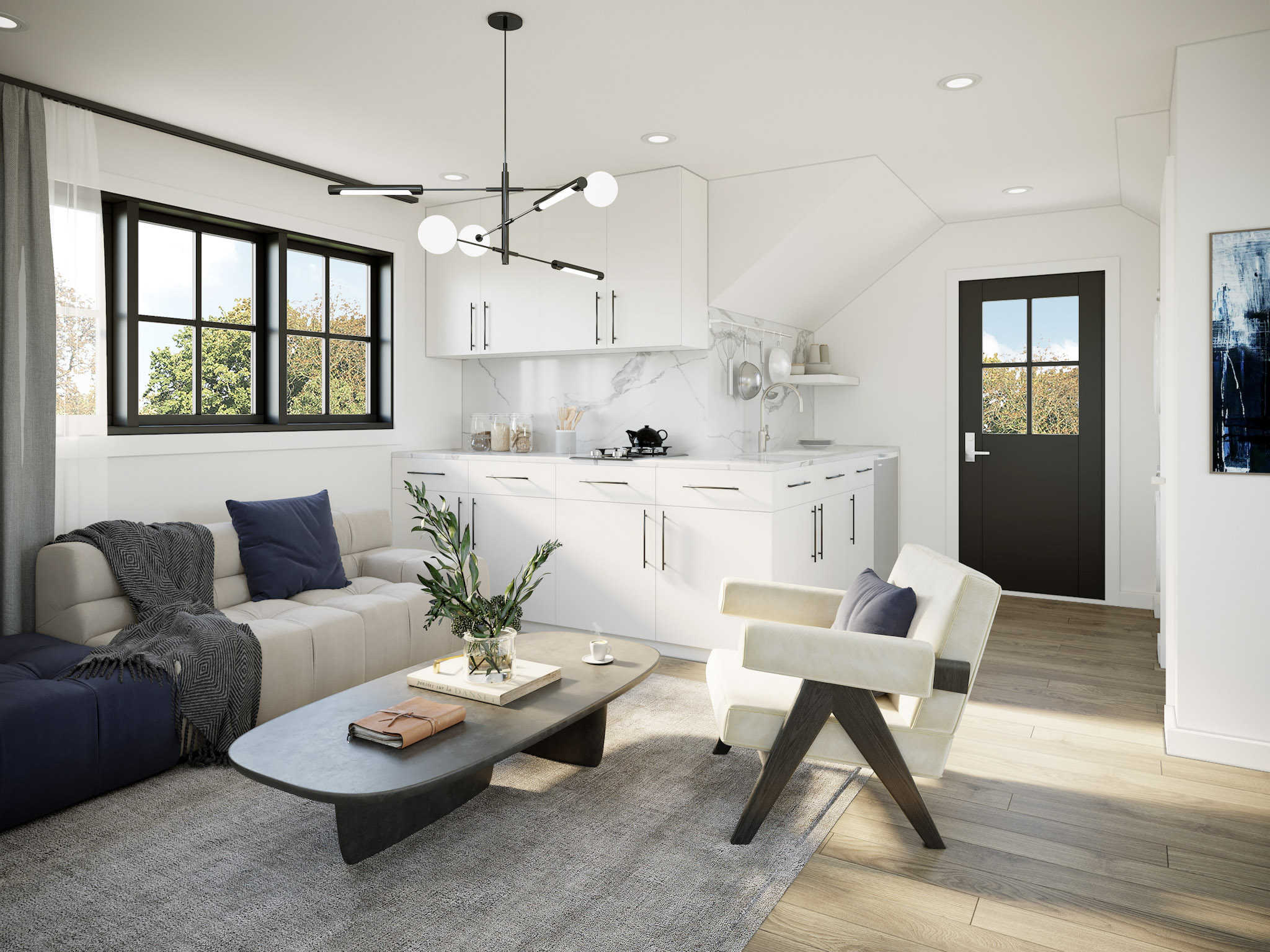 Living Room of this 1-Bedroom,922 Sq Ft Plan -211-1064