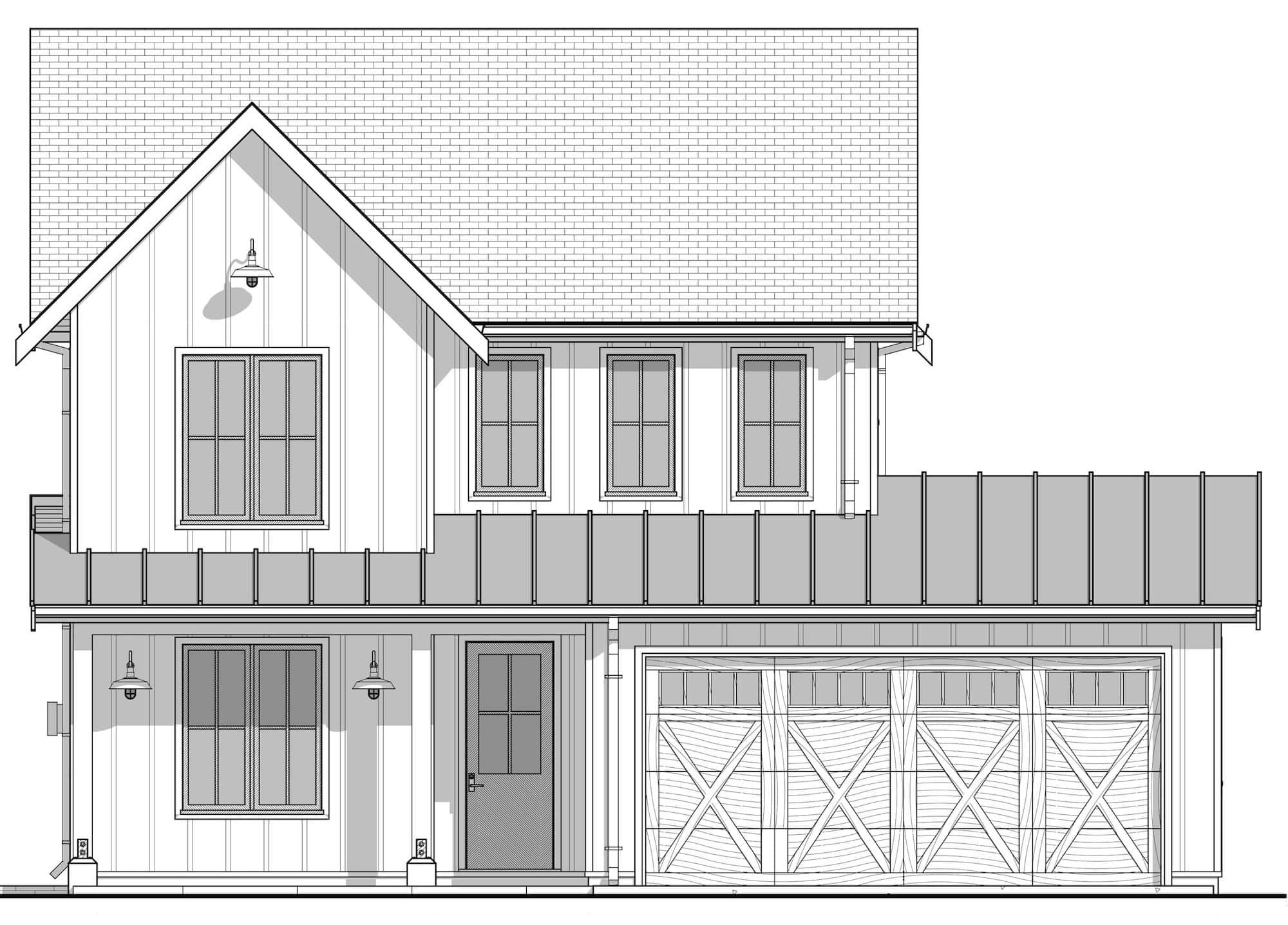 Home Plan Front Elevation of this 4-Bedroom,2272 Sq Ft Plan -211-1066