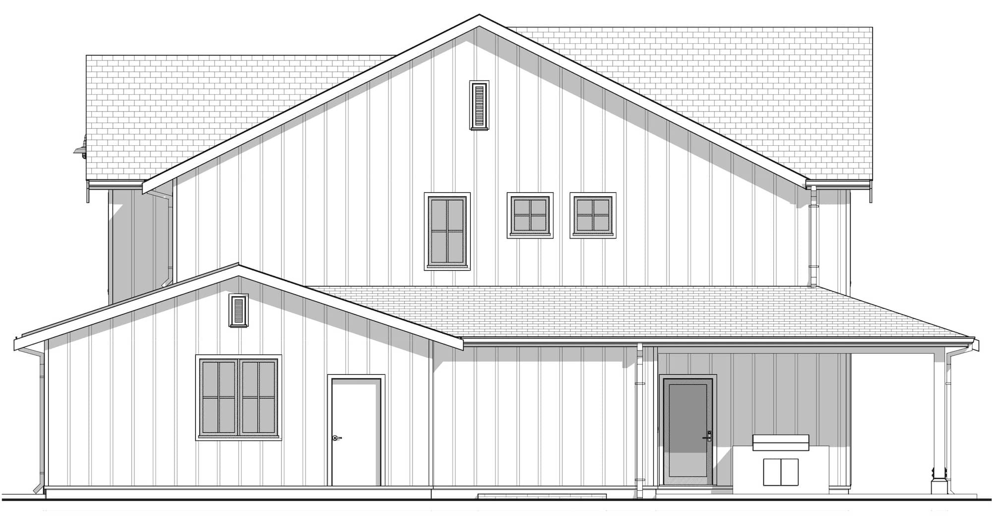 Home Plan Right Elevation of this 4-Bedroom,2272 Sq Ft Plan -211-1066