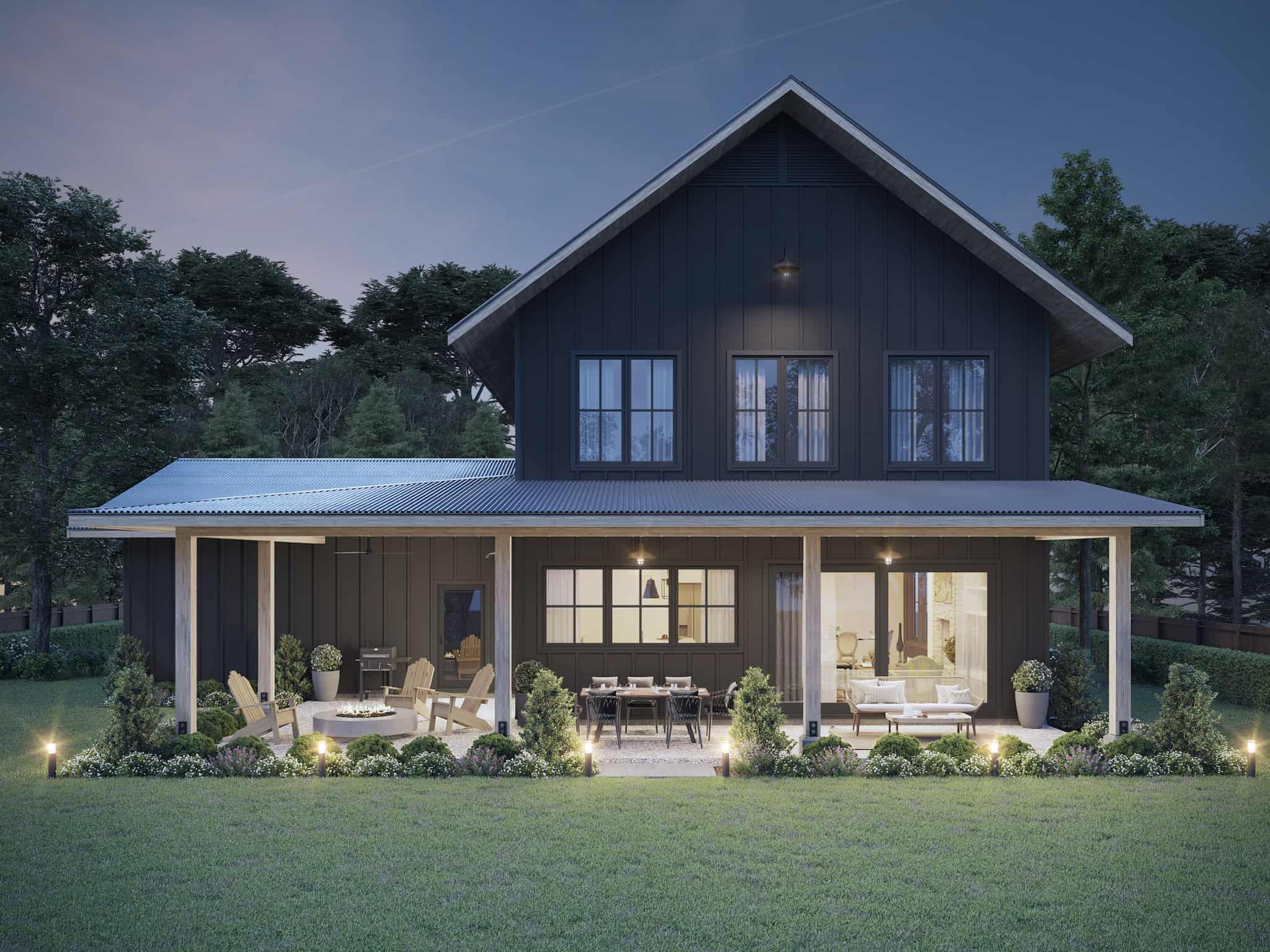 Home at Night of this 4-Bedroom,2380 Sq Ft Plan -211-1068