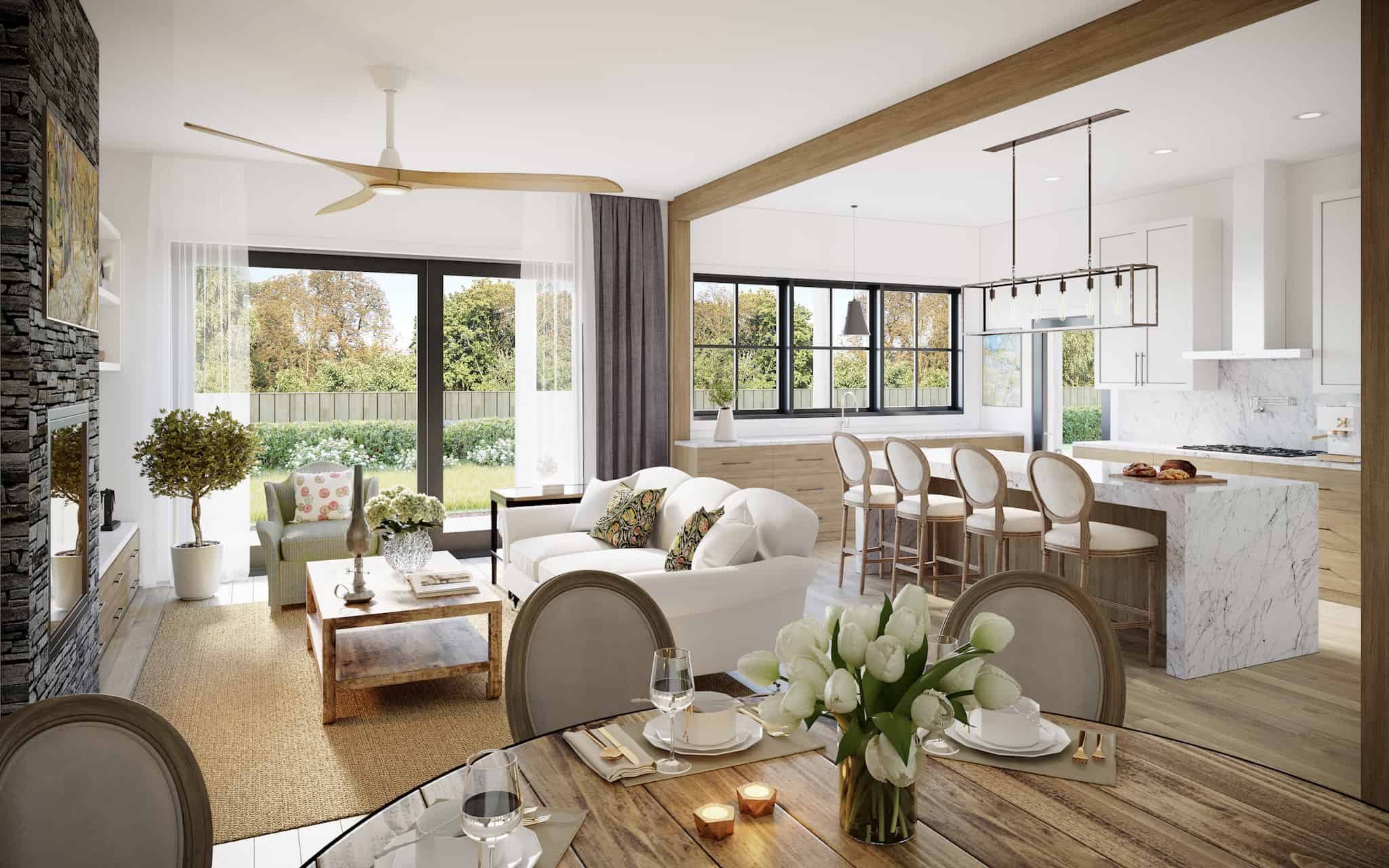 Living Room of this 4-Bedroom,2380 Sq Ft Plan -211-1068