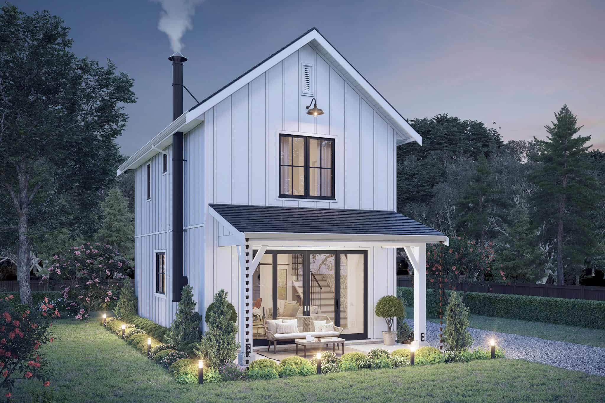 Home at Night of this 2-Bedroom,1035 Sq Ft Plan -211-1075