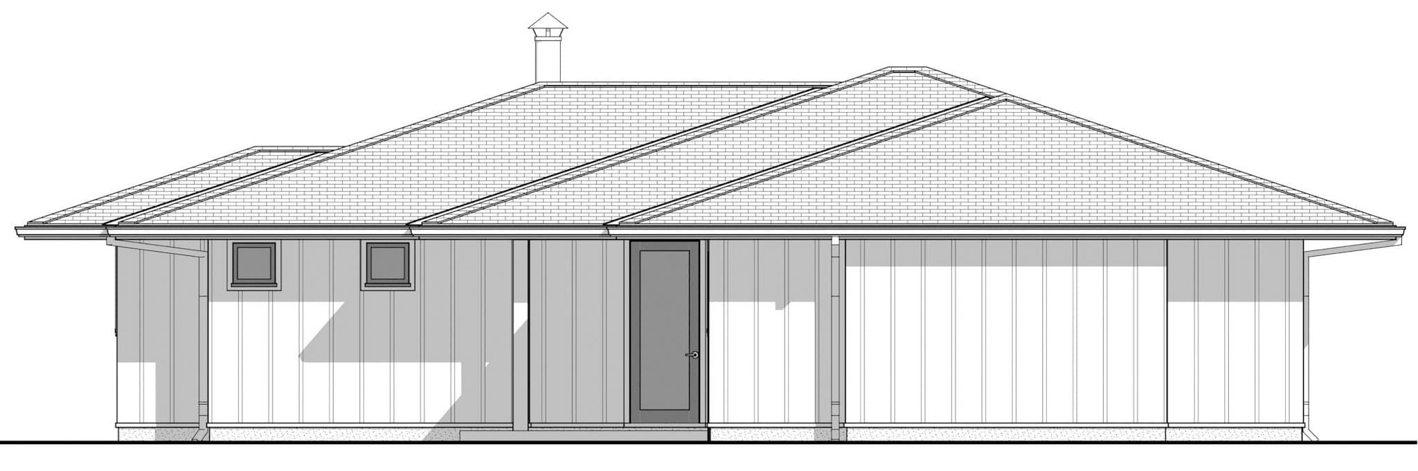 Home Plan Front Elevation of this 2-Bedroom,1298 Sq Ft Plan -211-1077