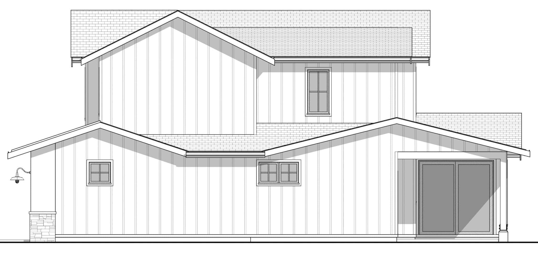 Home Plan Right Elevation of this 4-Bedroom,2226 Sq Ft Plan -211-1082