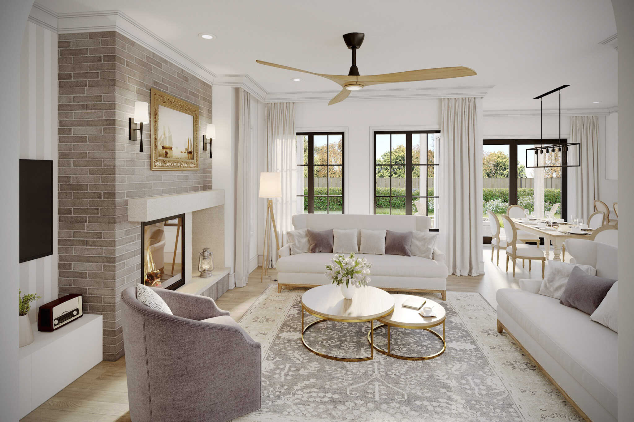 Living Room of this 5-Bedroom,2525 Sq Ft Plan -211-1083