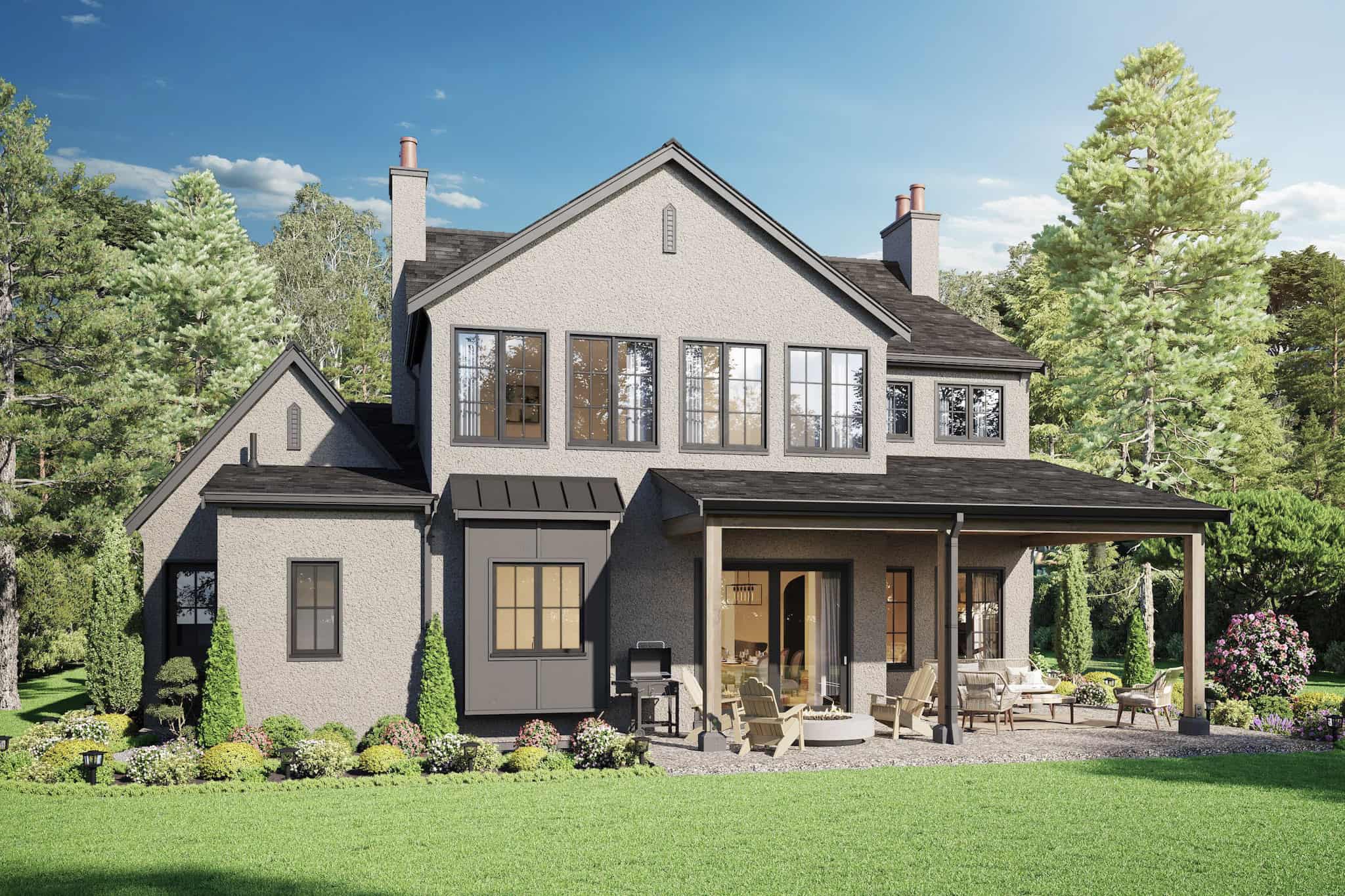 Rear View of this 5-Bedroom,2525 Sq Ft Plan -211-1083